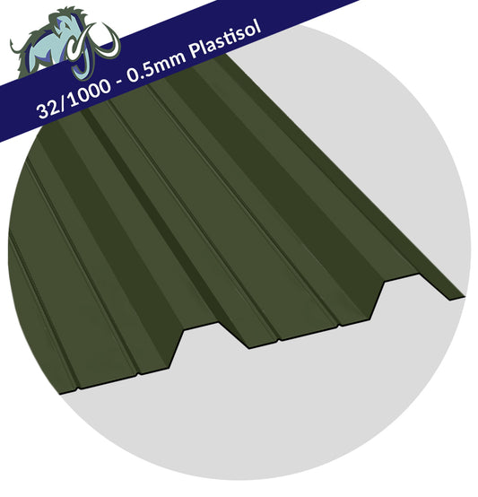 32/1000 - 0.5mm Plastisol Coated Roof Sheet