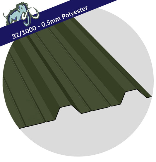 32/1000 - 0.5mm Polyester Coated Roof Sheet