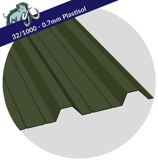 32/1000 - 0.7mm Plastisol Coated Roof Sheet