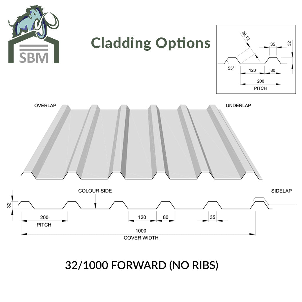 32/1000 - 0.5mm Polyester Coated Roof Sheet