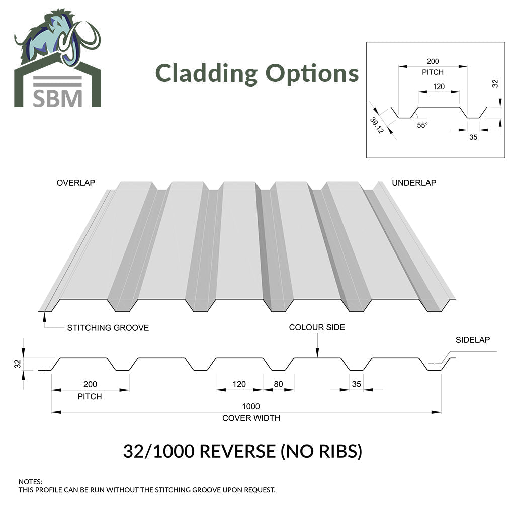 32/1000 - 0.5mm Polyester Coated Roof Sheet