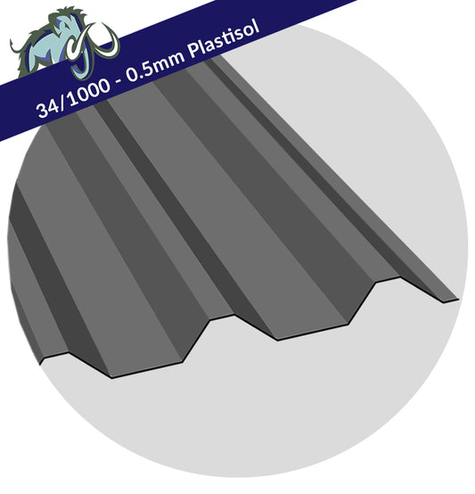 34/1000 - 0.5mm Plastisol Coated Roof Sheet