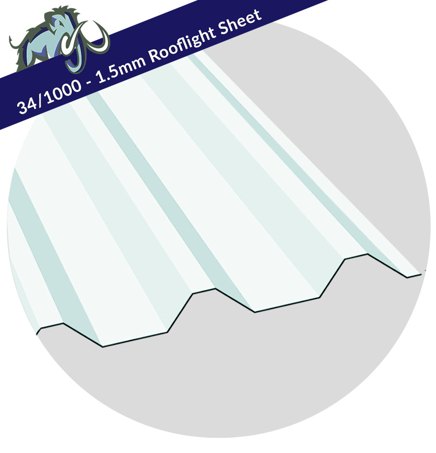 34/1000 - Translucent 1.5mm thickness - Rooflight Sheet