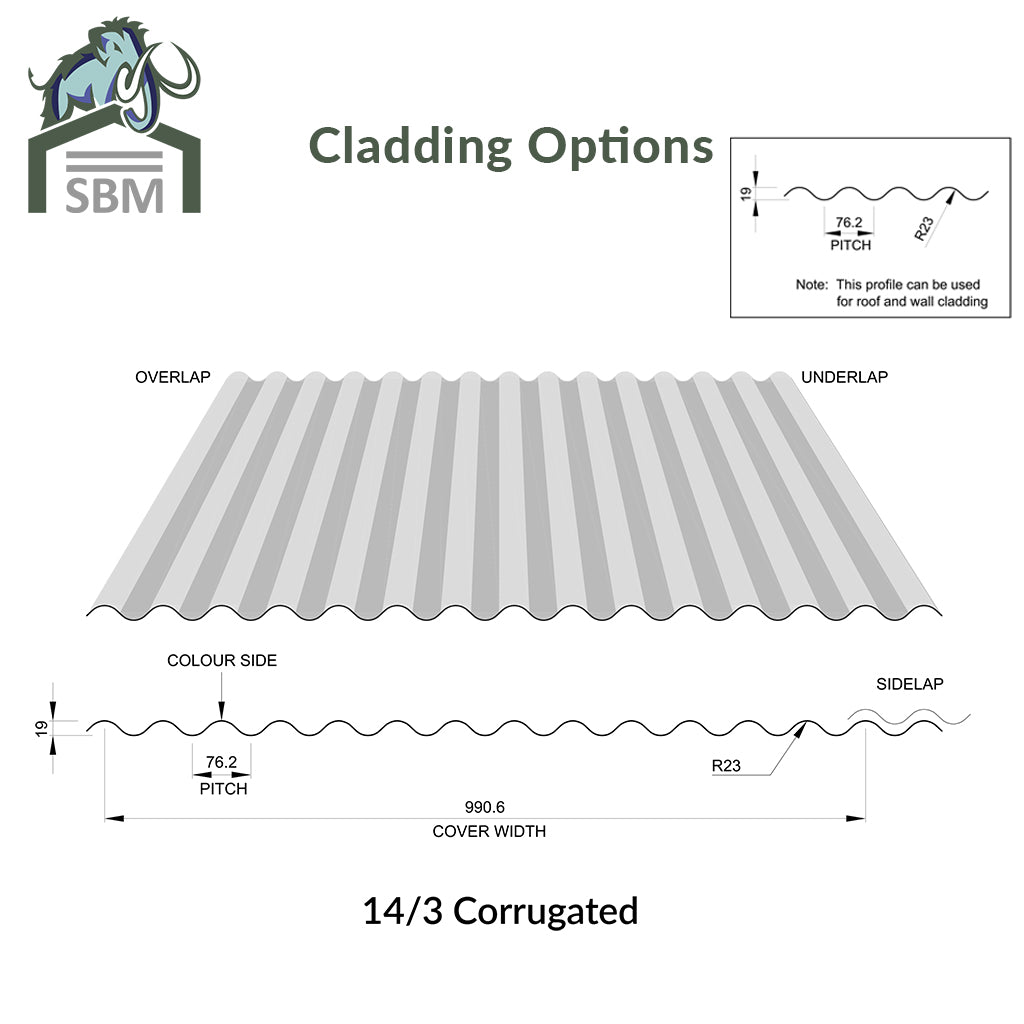 14/3 - Corrugated- 0.7mm Polyester Coated Roof Sheet