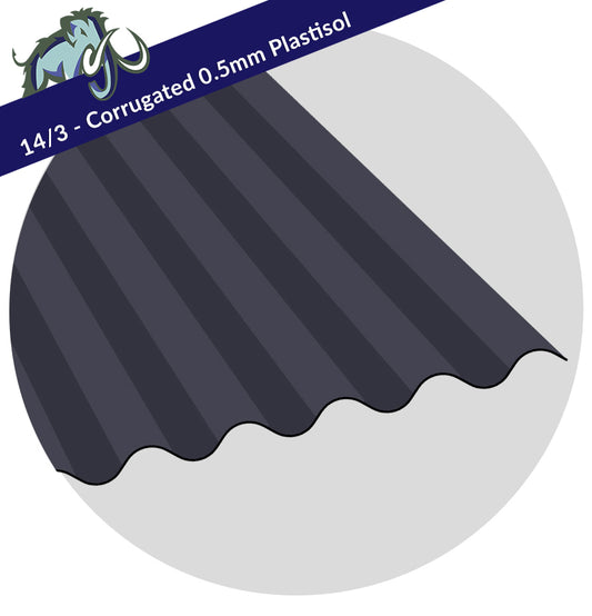 14/3 - Corrugated- 0.5mm Plastisol Coated Roof Sheet