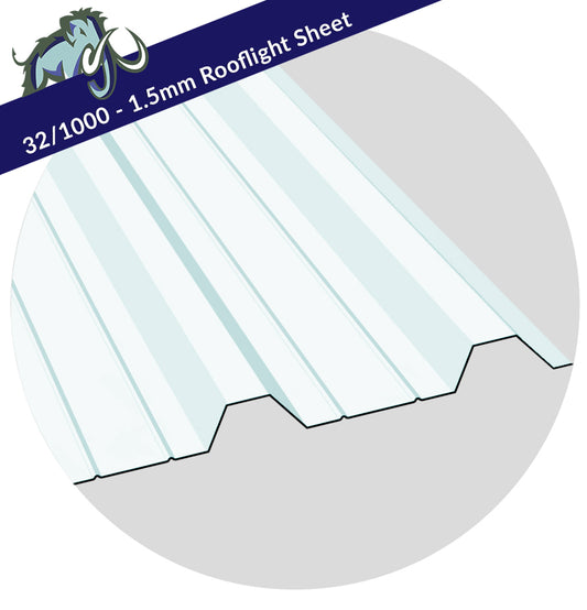 32/1000 - Translucent 1.5mm thickness - Rooflight Sheet